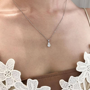 Cecile Pear Pendant Necklace