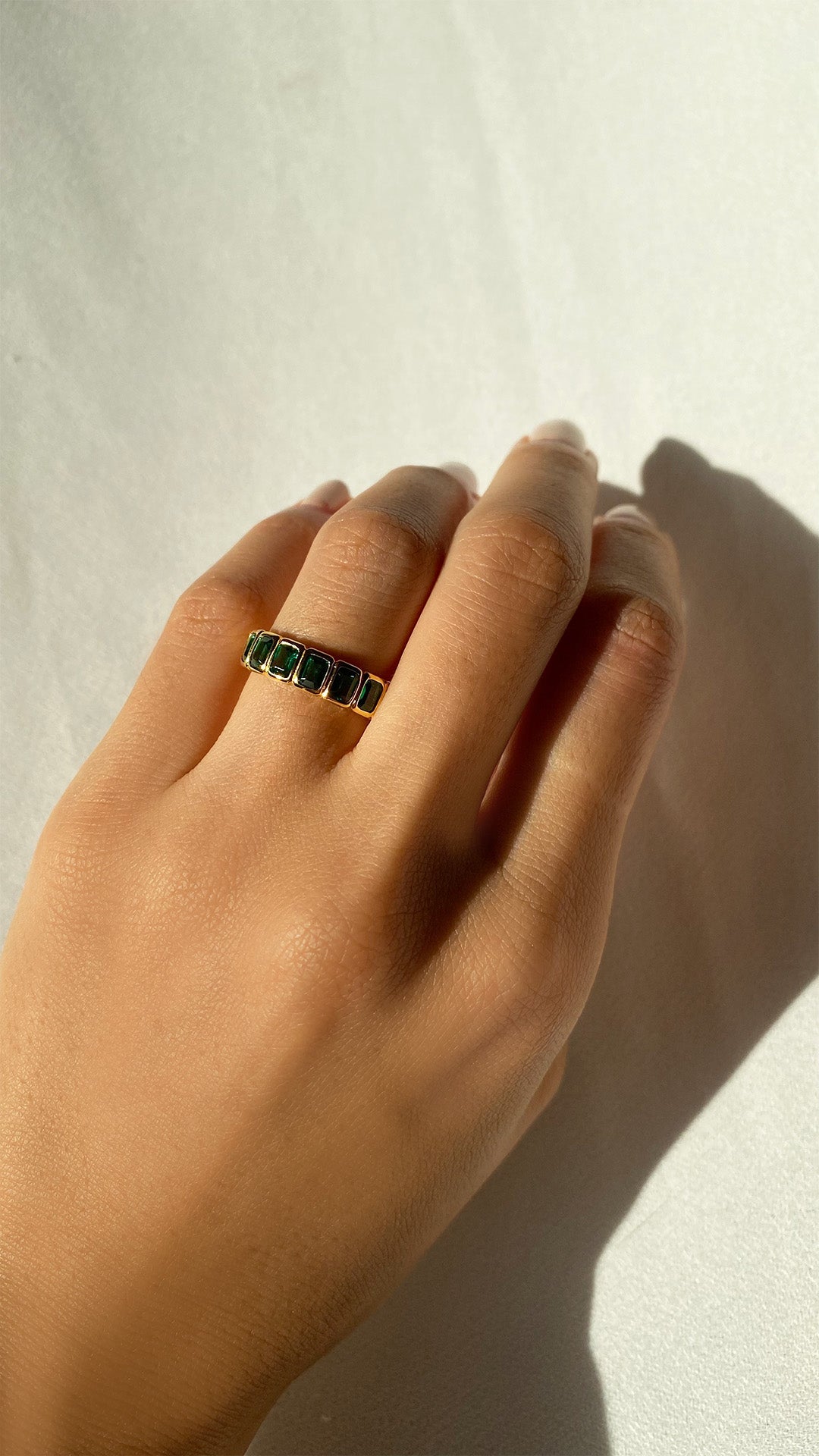 Cassidy Ring Emerald Gold Vermeil