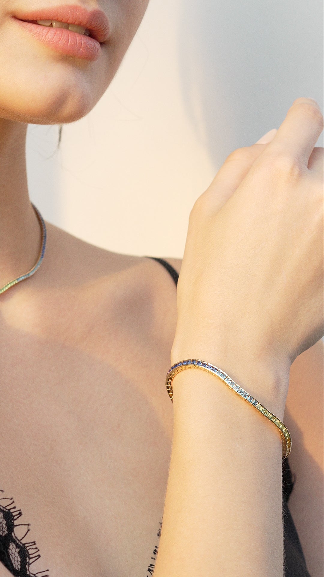 Kayla Rainbow Bracelet Gold Vermeil