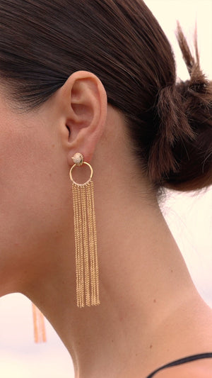Maumau Chandelier Earrings Gold Vermeil