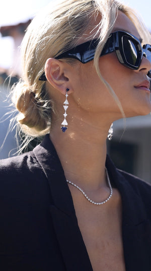 Gina Sapphire Drop Earrings