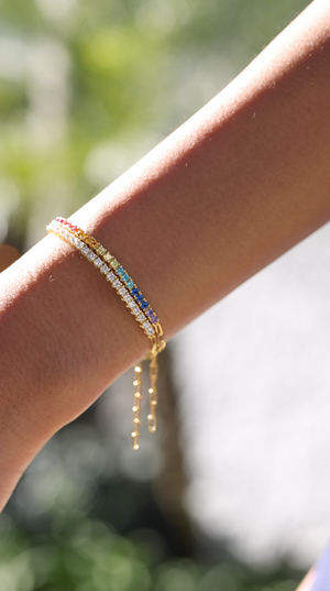 Aimee Rainbow Bracelet Gold Vermeil