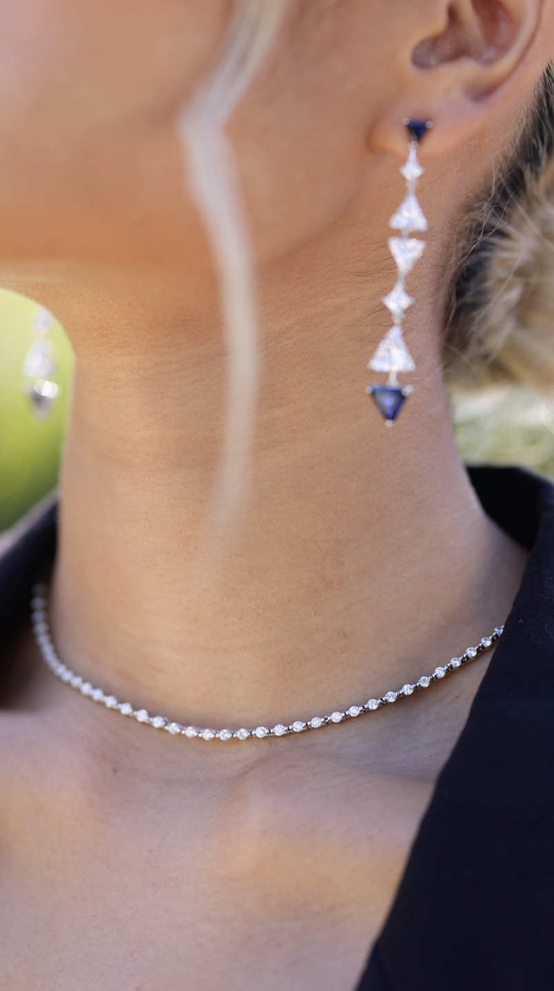 Gina Sapphire Drop Earrings