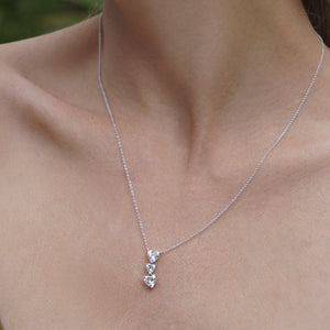 Gramercy Tri Heart Drop Necklace